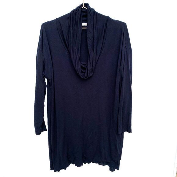 Soft Surroundings Navy Blue Cowl Neck Tunic Top - Picture 1 of 7